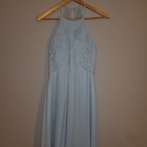 Full Length Light Blue Bridesmaid Dress